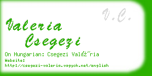 valeria csegezi business card
